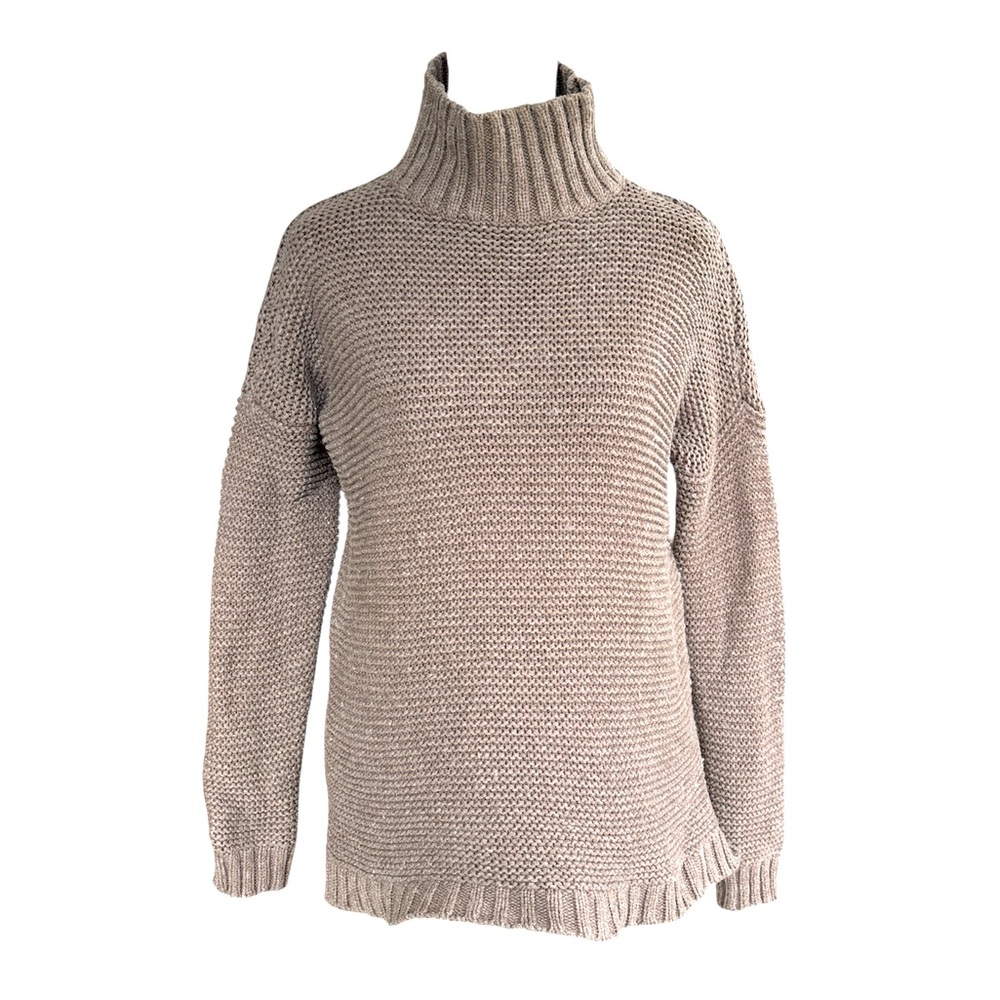 Marine Layer Remi Wool Blend Turtleneck Sweater Taupe S